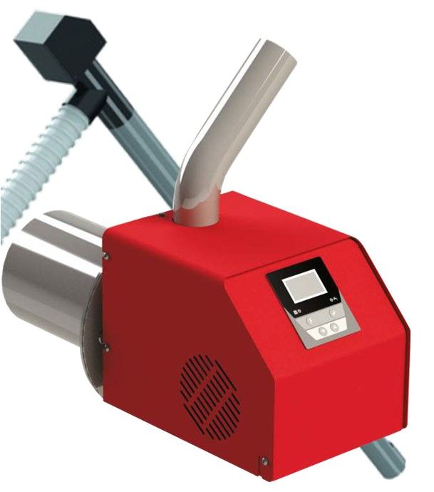 Kit brûleur à granulés Pell Eco 5 ou 35 KW régulateur électronique intégré (analyse T° + commande combustion, alimentation vis externe et sécurité) avec vis sans fin d´alimentation 1.5 mètres