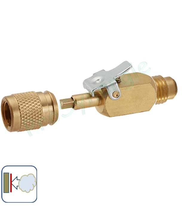 Raccord rapide clim auto-obturant Droit 1/4´´ SAE Mâle et Femelle