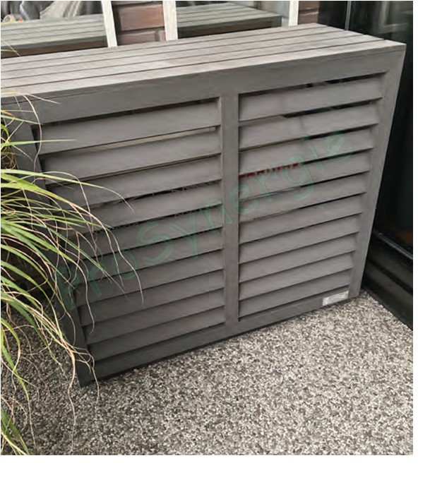 Cache Clim Composite Taille M - Intérieur 882x386x676 mm - Couleur Gris anthracite