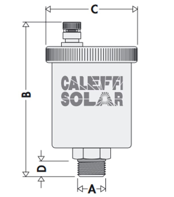 Purgeur automatique haute température pour installation solaire Ø 3/8'' M