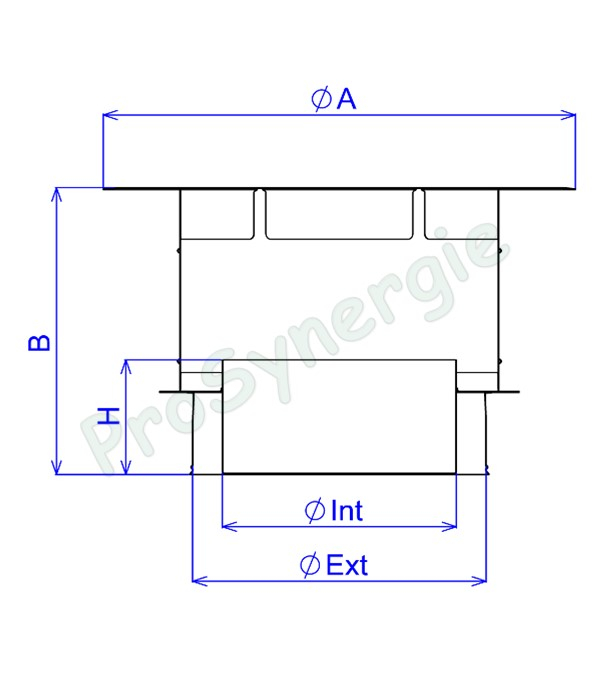 Chapeau anti-vent Inox 316 pour tuyau Isolé Duoten - Øint/ext 130/180 mm