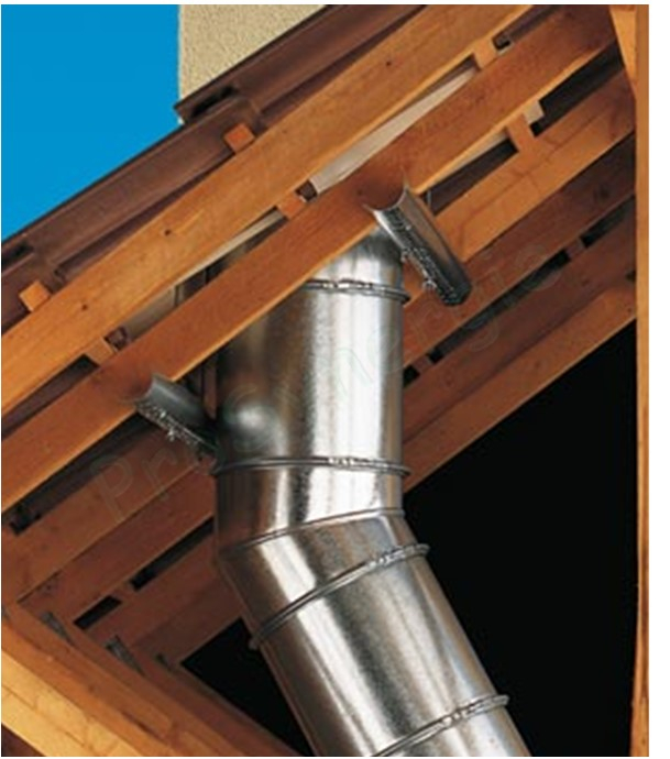 Tuyau isolé Longueur 1,00 mètre - Øint/ext 230/280mm - Inox 304/Galva - Non peint
