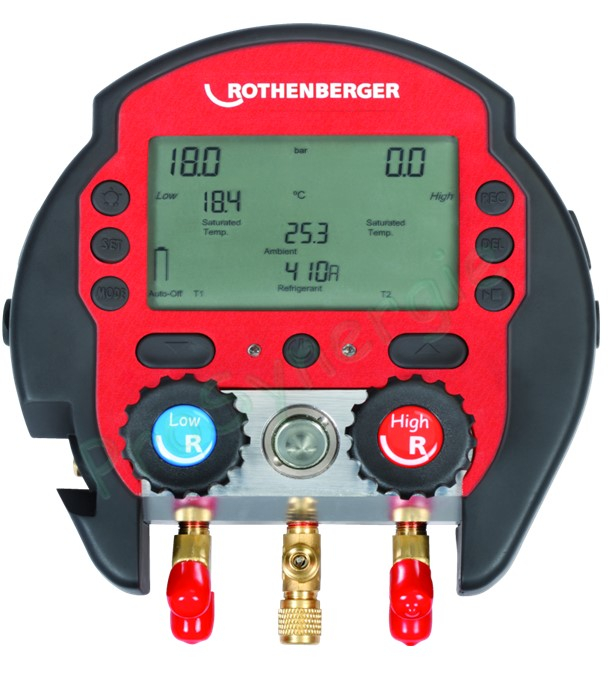 Manifold numérique 2 voies ROCOOL 600 Set Malette avec 2 Pinces Température et logiciel et Disque dur