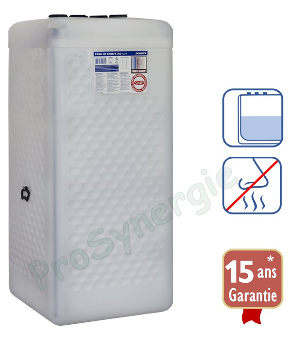 Cuve Fioul plastique installation intérieur double paroi  Intégrale modulaire  1000 Litres (L*l*H) 840*820*1965mm