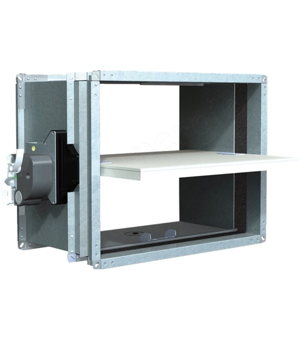 Clapet coupe-feu encastrable pour gaine de ventilation rectangulaire LxH = 250x400 mm, Mécanisme Autocommandé, résistance au feu 120 mn