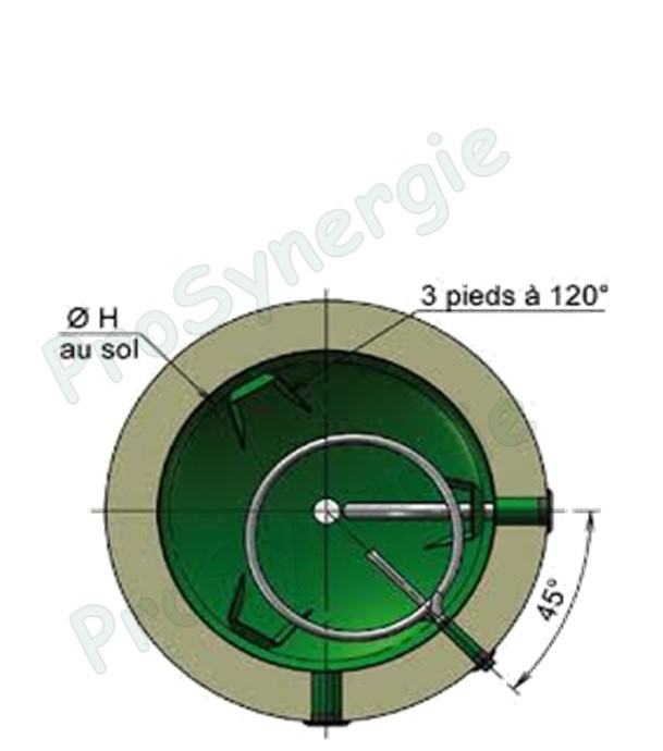 Ballon Mixtherm Préparateur ECS 1000 Litres Vertical / pieds Inox 316L T<95°C - 2 échangeurs inox (bas/haut) de 1,33m² - Isolant Classe M3 ép.100mm - HxØ=2375x1000mm