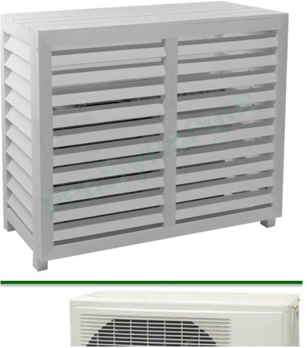 Cache Clim Composite Taille XL - Intérieur 1260x500x1700 mm - Couleur Blanc