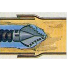 Tête fraise dentée pour Flexible de déboucheur Ø 32 mm - Ø tête 115mm - Longueur 120mm