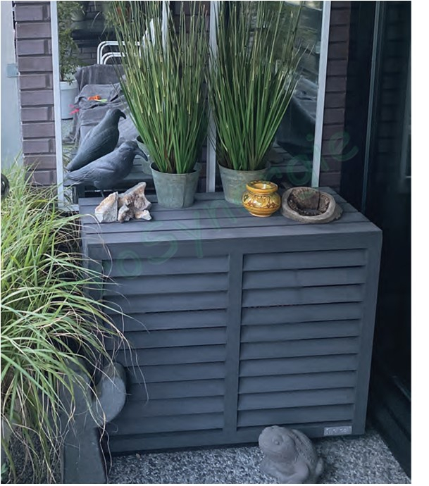 Cache Clim Composite Taille XL - Intérieur 1260x500x1700 mm - Couleur Teck