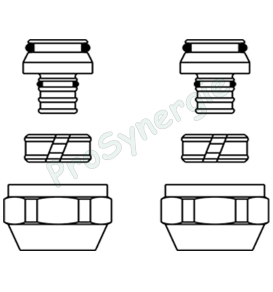 Jeux 2 raccords à serrage ´´Cofit S´´ eurocône Ø F 3/4´´ - pour Multicouches Ø20mm (ép. 2mm)