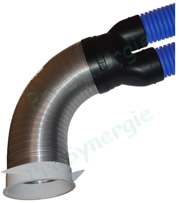 Manchette trident Ø 125 - Raccord souple - Raccordement 2 x Optiflex Ø 75 mm (Flexigaine)