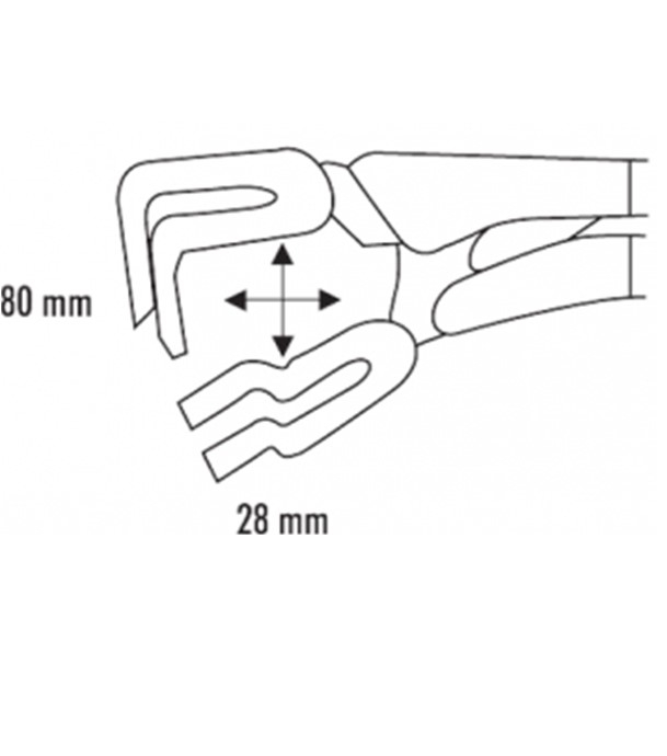 Pince étau pour tube rond capacité 90 mm