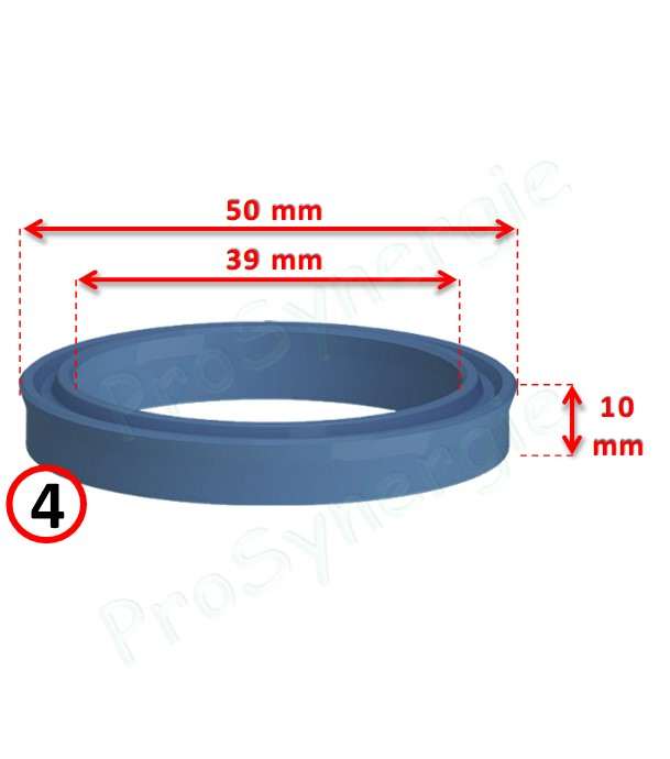Joint gros piston de vérin n°1 et n°2 manuel et n°2 électrique pour cintreuse hydraulique (Ø int 40 mm x Ø ext 50 mm)