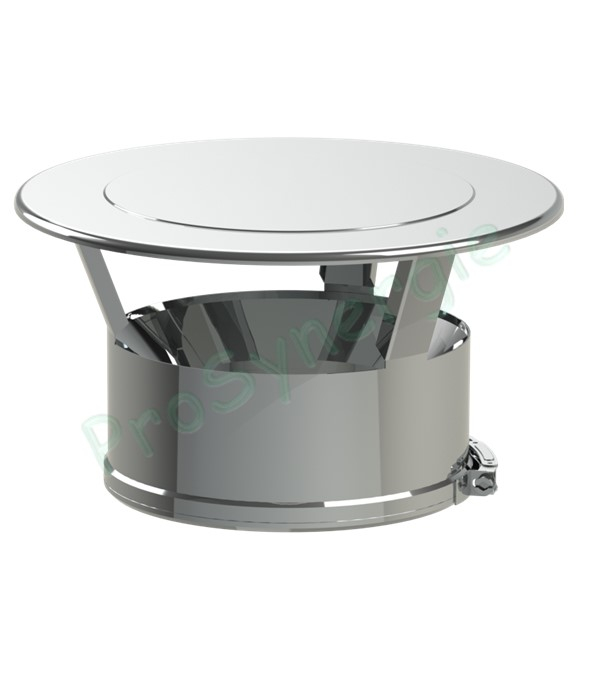 Kit CréaBase Inox - Conduit cheminée Isolé (Duoten) hauteur utile 2,95 mètres Int./Ext. = Inox 304 / (I 304 ou Galva) - Øint/ext 150/200mm