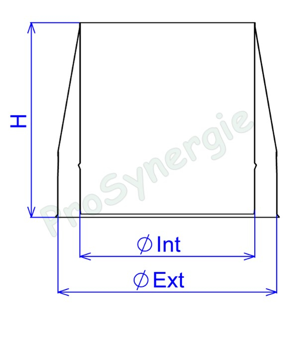 Mitron de finition Inox 316 pour tuyau Isolé Opsinox - Øint/ext 139/200 mm