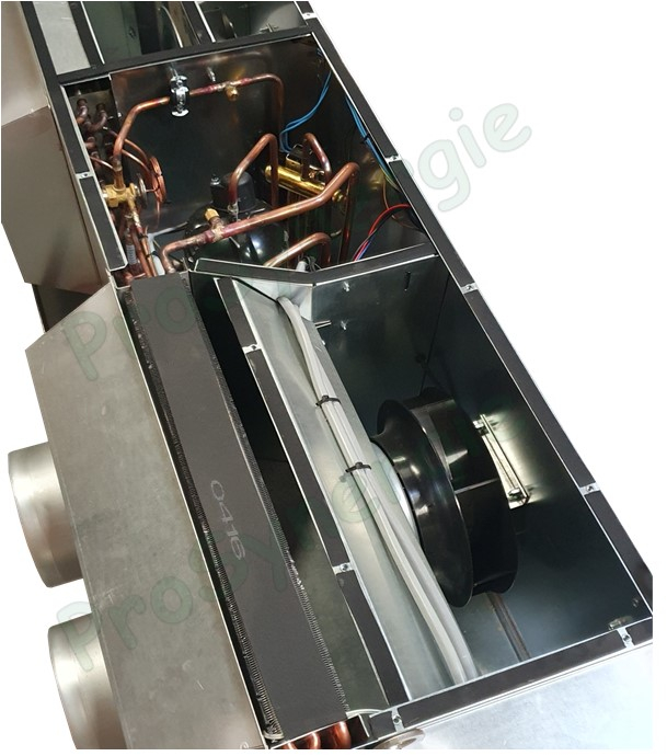 Groupe PAC gainable réversible AEROCLIM´easy Confort - Puissance chaud/froid 5,3/4.2Kw (EN14511) - 240V 1.47KW - Long x Larg x Haut = 1370x355x403mm (65kg)