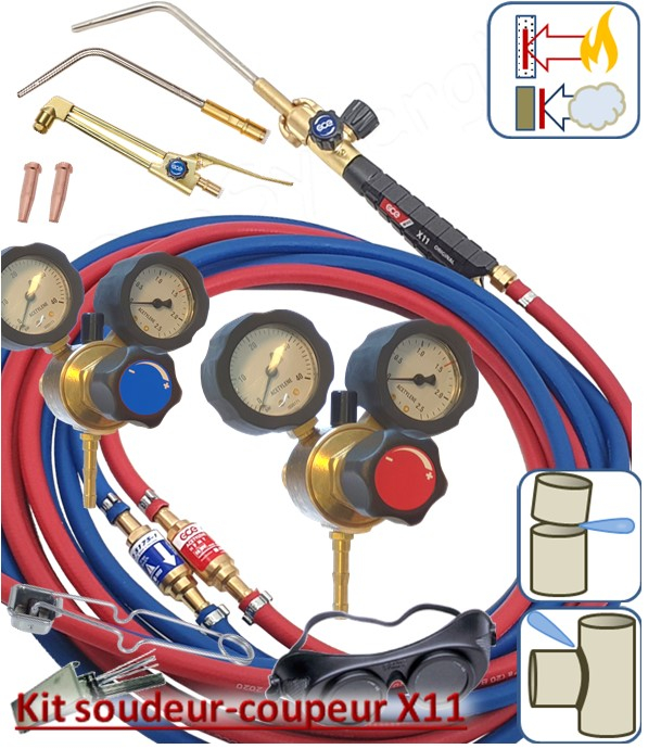 Poste à souder Oxy-Acétylène Mobil´Flam (2,3/1,6 m³) Linde - Soudeur Jetsoud SI ou Soudeur-coupeur X11