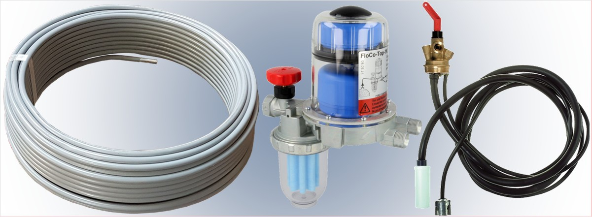 Kits de raccordement et vannerie pour cuves fioul