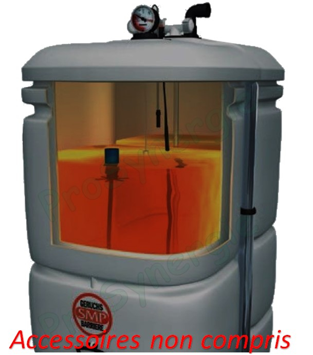Cuve Fioul plastique installation extérieur (et intérieur) double paroi ´´Intégrale´´ 1000 Litres (L*l*H) 1420*660*1685mm