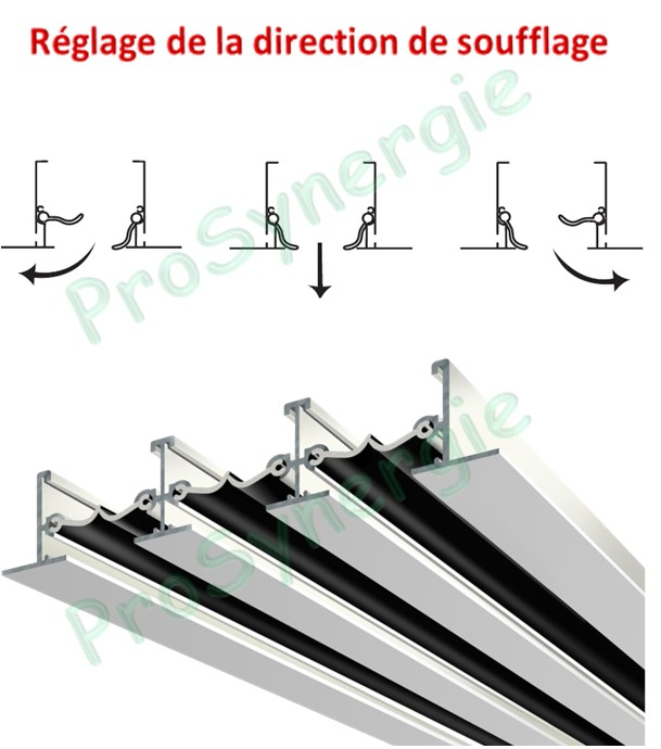 SLS12-0700 Diffuseur linéaire alu anodisé naturel