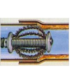 Batteur à 4 chaînes avec crampons et anneaux pour Flexible de déboucheur Ø 22 mm - Ø tête 65mm - Longueur 170mm
