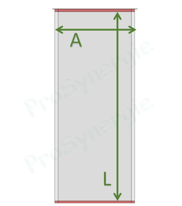 CRRi - Conduit Rigide 1,5m Rectangulaire à Cadre - Galva - Isolé intérieur 25 mm - A=1100mm - B=1000mm