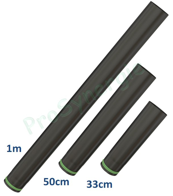 Tuyau de poêle av. joint viton (mâle rétreint) acier 1mm émaillé noir mat Ø 80 et 100mm longueur 1m / 50cm / 33cm