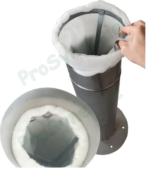 Filtre à poche cylindrique type G4 pour borne Élégance+ de puits géothermique Ø 919 mm