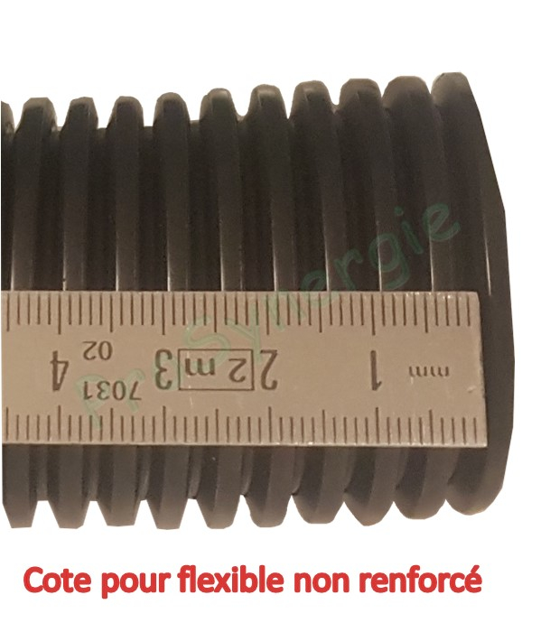 Mètre (coupe) de Tube Flexible spiralé anti-écrasement et anti-statique Aspirateur - Ø 50 mm (Øint./ext. 50/61mm)