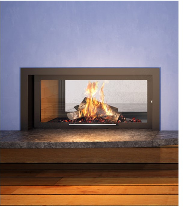 Foyer gamme Ambiance Horizon Recto-verso (R°h,V°b) 1000 , Dimensions hors tout HxLxP = 1265x1133x644