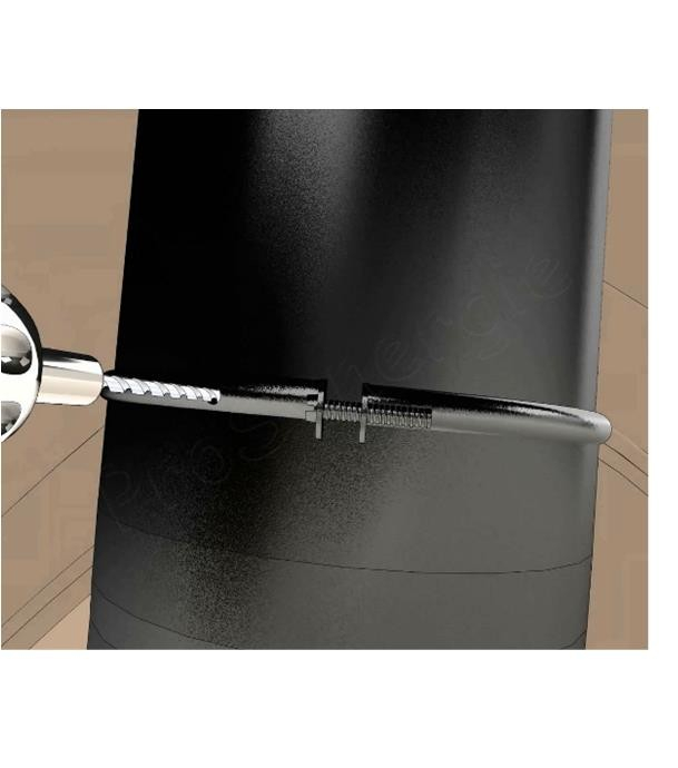 Tuyau de poêle coulissant (dans autre tuyau +bague blocage) acier 0,7mm émaillé brun Ø 153mm longueur 50cm (de 6 à 36cm utile)
