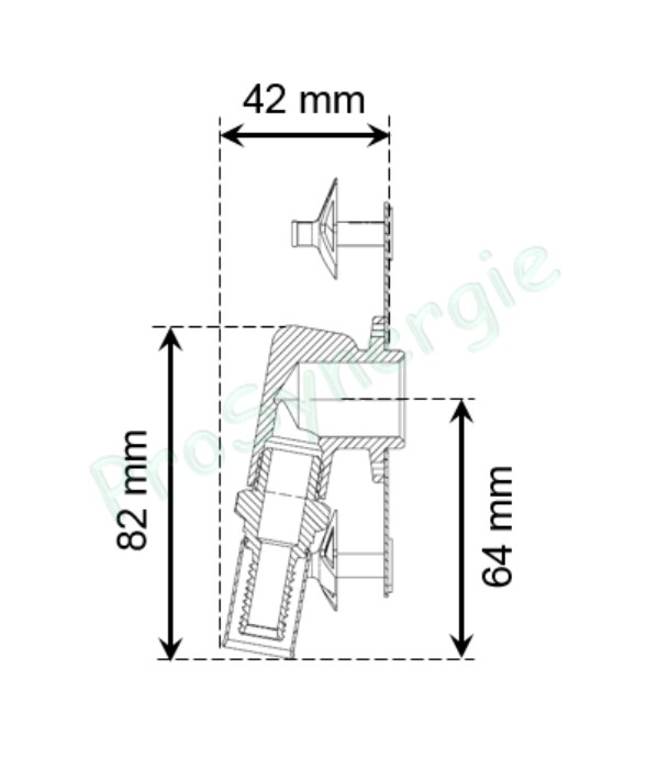2 Coudes pour robinetterie avec Platine entraxe 50 mm Cloison plaque de plâtre - Sertir Multicouche Fluxo Ø 16 mm - Visser Femelle Fixe 1/2´´