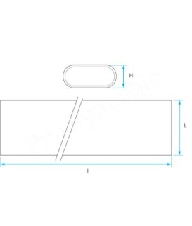 Lot de 4 Barres longueur 1,15m ovales 163x68mm pour raccordement caisson Optiflex