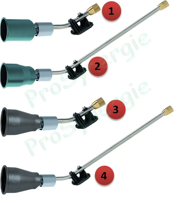 Godet Titane allumage piezo Ø 70 mm - Puissance 150 kW - Col 400 mm