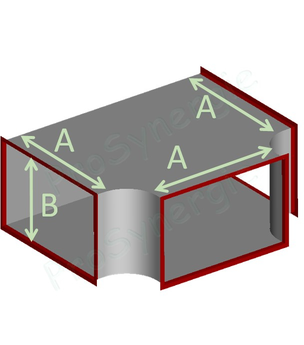 TER - Té équerre Rectangulaire à Cadre - Galva - A=400mm - B=1200mm