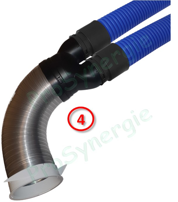 Manchette trident Ø 125 mm pour bouche de ventilation - Raccordement et gaine souplet et semi-rigide Optiflex (Flexigaine)