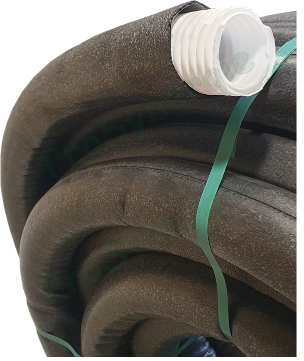 GeoFlexAir - Conduit ventilation anti-statique & bactérien 50 mètres Ø90mm (Øint. 73mm) CR4 (rigidité annulaire kN/m2) paroi int. lisse qualité alimentaire + Isolation ép. 4mm