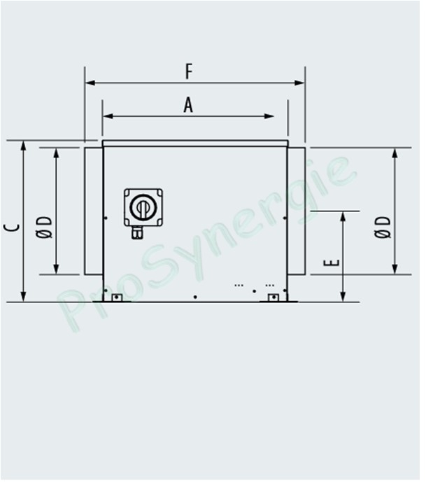 Caisson extraction inuflation KSTD - Modèle 38 - NU (caisson sans isolation) - Interrupteur de proximité et Dépressostat (INTZ BDEZ) - Monophasé - Ø500mm