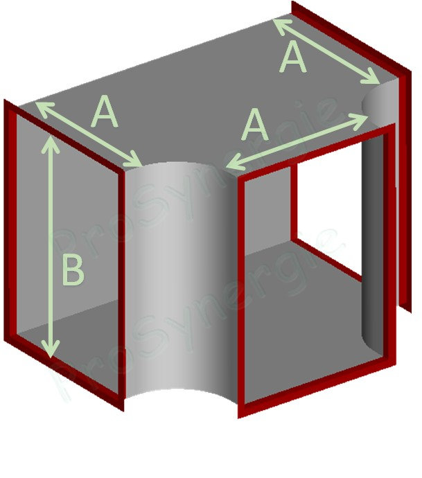 TER - Té équerre Rectangulaire à Cadre - Galva - A=700mm - B=1100mm