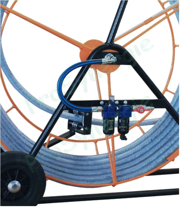 Rotonet Roue Pneumatique - Appareil à débistrer et à brosser les conduits - 18 m