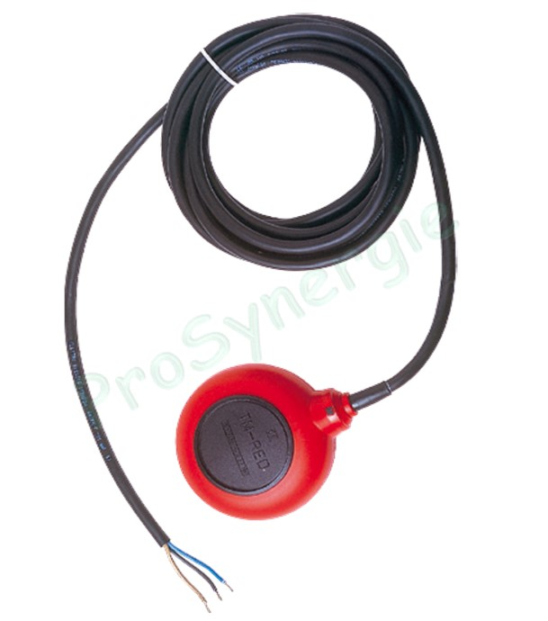 TM Red - Contacteur à flotteur (commande de pompe à eau) 230V 10A IP68 avec câble 3 fils longueur 20 mètres