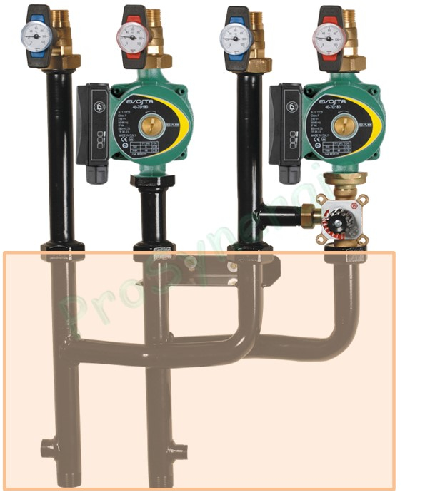 Collecteur DN25 (26/34) isolé pour 2 ou 3 départs modulaires