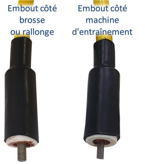 Câble rotatif pour brossage réseau ventilation Ø 24/12 mm - Long 20 m (12 x 175)