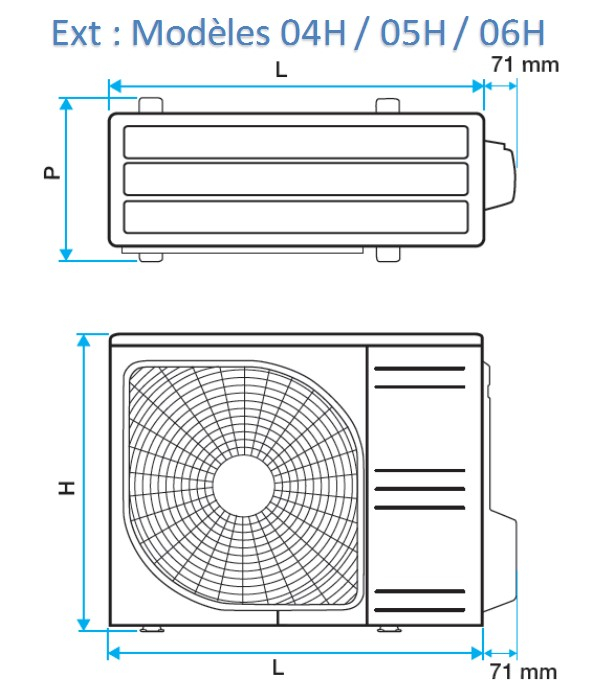 Pompe à Chaleur Air / Air Aldes T.One Horizontale - Modèle 04H - Réversible
