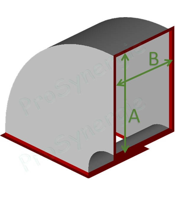 CR90 - Coude 90° Rectangulaire à Cadre - Galva - A=1100mm - B=700mm