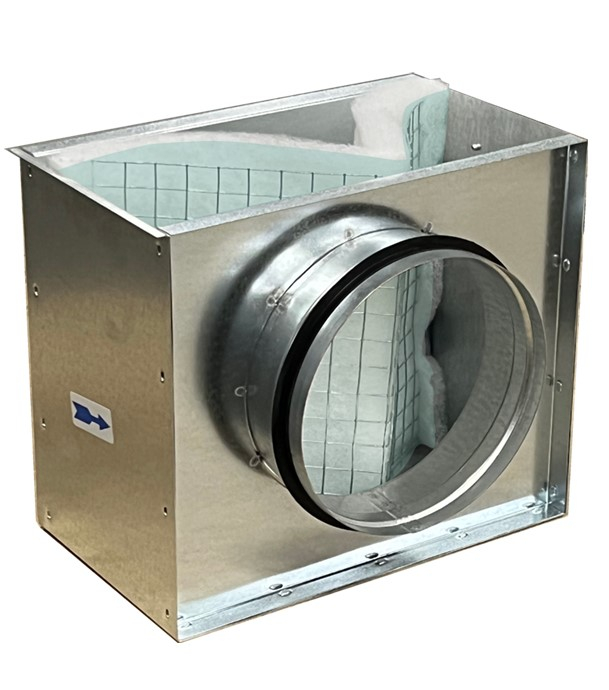 Caisson filtration Galva (HxLxP = 206x229x154mm) piquages Ø125mm pour récupération d´air chaud + filtre haute température (remplace filtre intégré en standard)