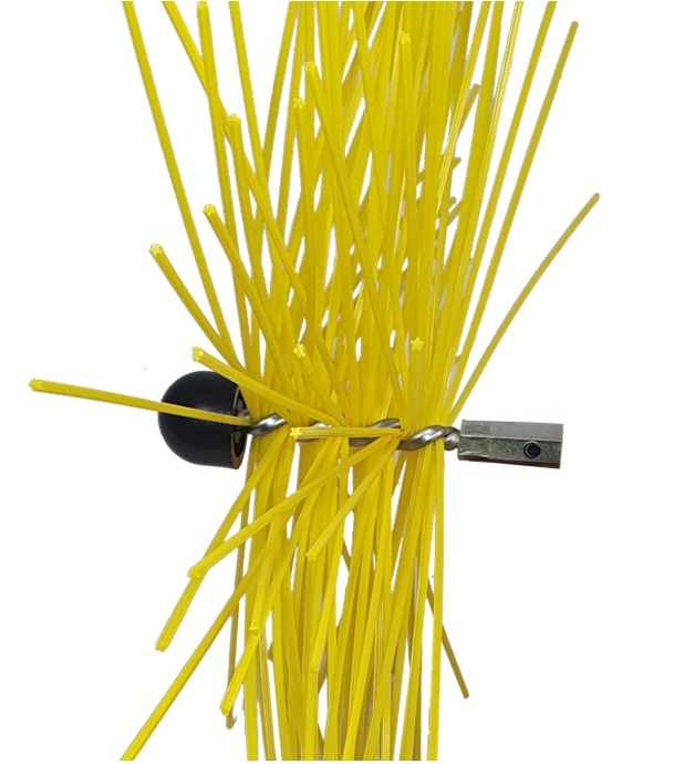 Brosse de dégraissage Fil rilsan 3 mm pour entretien réseau ventilation Ø  800mm (12 x 175)