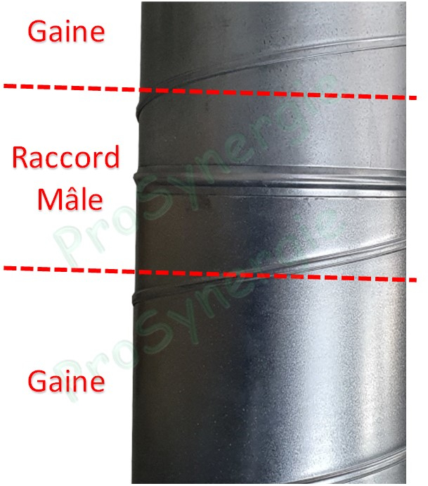 RM - Raccord Mâle Galva - Ø  710 mm