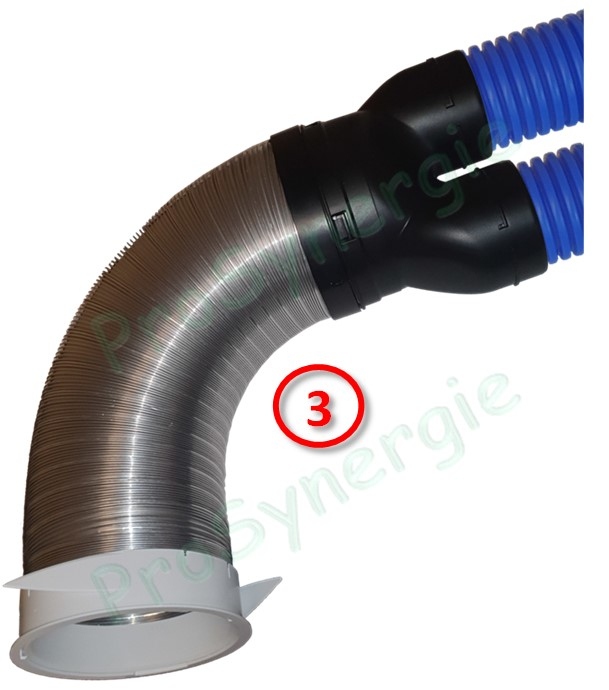 Manchette trident Ø 125 mm pour bouche de ventilation - Raccordement et gaine souplet et semi-rigide Optiflex (Flexigaine)