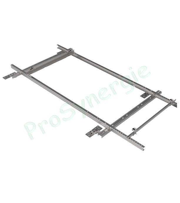 Kit de fixation horizontale toiture terrasse ou sol pour 1 panneau solaire type Astrea